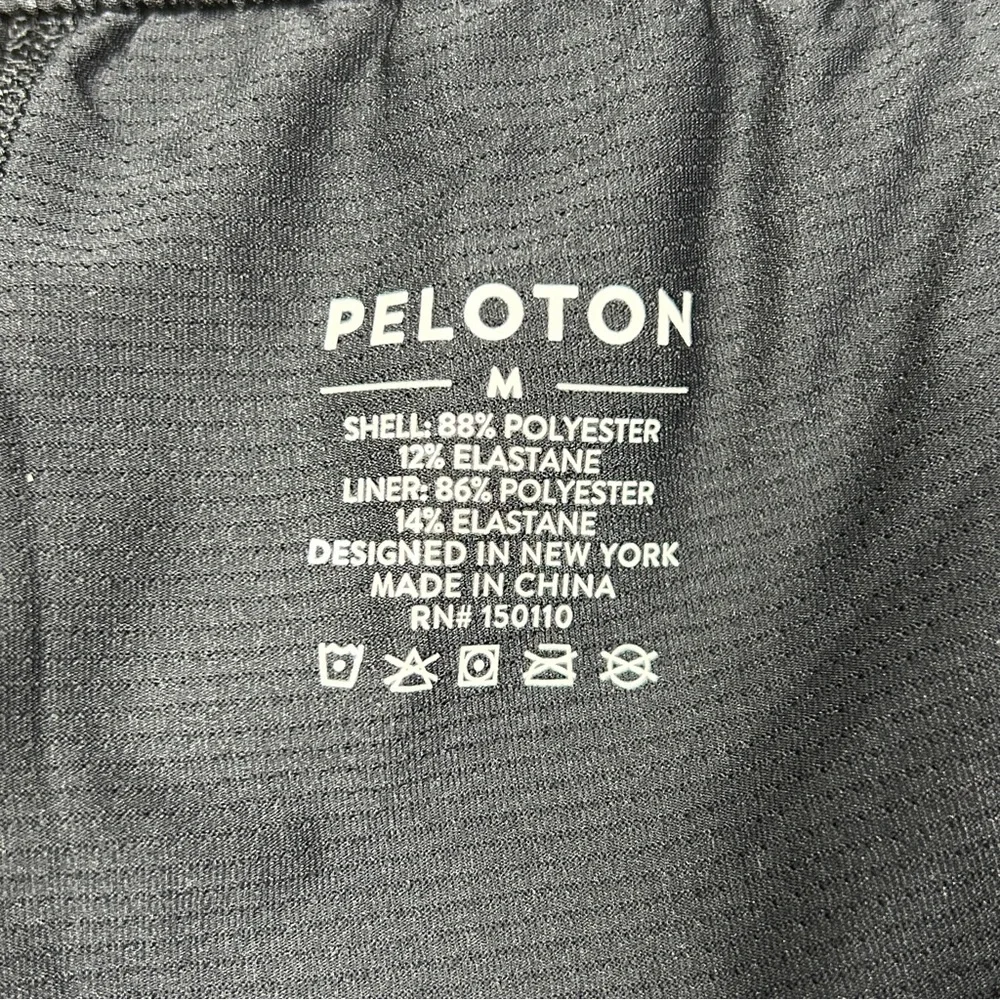 Peloton Athletic Running Shorts Men Medium Black Lined‎ Gym Training Activewear